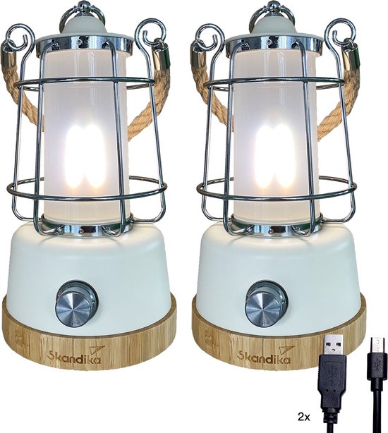 Skandika Kiruna Lampada LED Lampada da campeggio da esterno retrò con