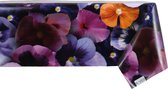 Raved Tafelzeil Bloemen  140 cm x  400 cm - Paars - PVC - Afwasbaar