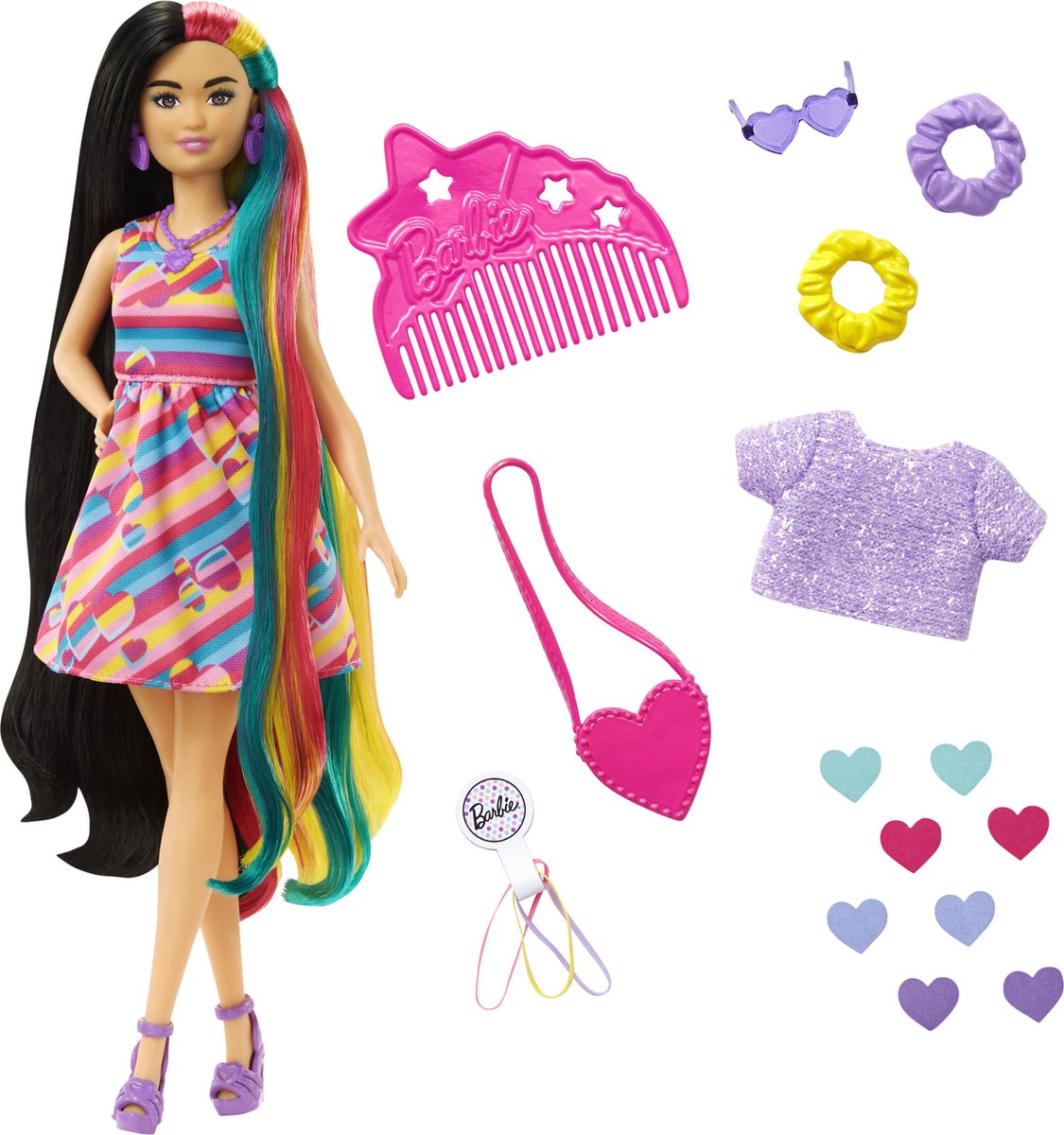 Barbie Totally Hair Regenboog - Pop | bol.com