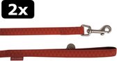 2x MACLEATHER LOOPL ROOD 15MMX120CM