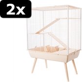 2x NEO COSY CAGE BEIGE 78X48X80CM