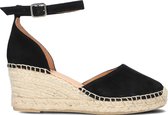 VIA VAI Flora Braid Espadrilles - Zwart - Maat 42