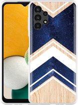 Hoesje Geschikt voor Samsung Galaxy A13 Space wood