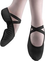 Dancer Dancewear® Balletschoenen Splitzool | ZWART | “StretchPro” | Stretch canvas | Balletschoen voor meisje | Maat 31