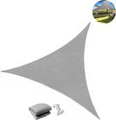 Schaduwdoek driehoek grijs - 3.6x3.6 meter - Inclusief bevestigingsmateriaal - Zonnezeil tuin - 90 graden