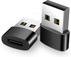 USB 3.0 A Male naar USB-C Female kabel - Zwart