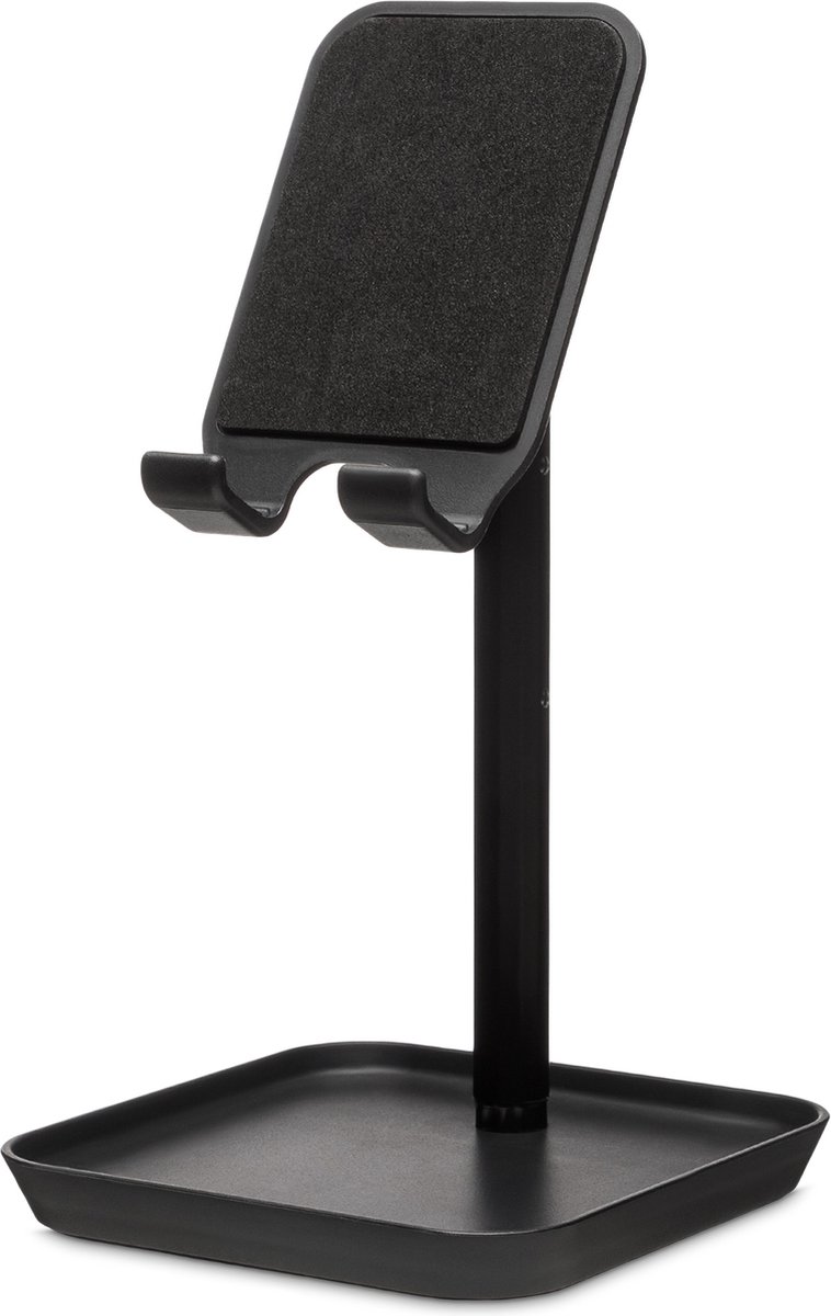 Kikkerland Verstelbare Smartphonehouder – Telefoniehouder – Universeel – Voor iPhone en Samsung – Smartphone-accessoire – Zwart