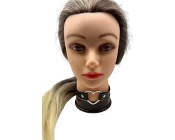 Choker, Halsband, Hartje, Zwart, Hals versiering, Nekdecoratie