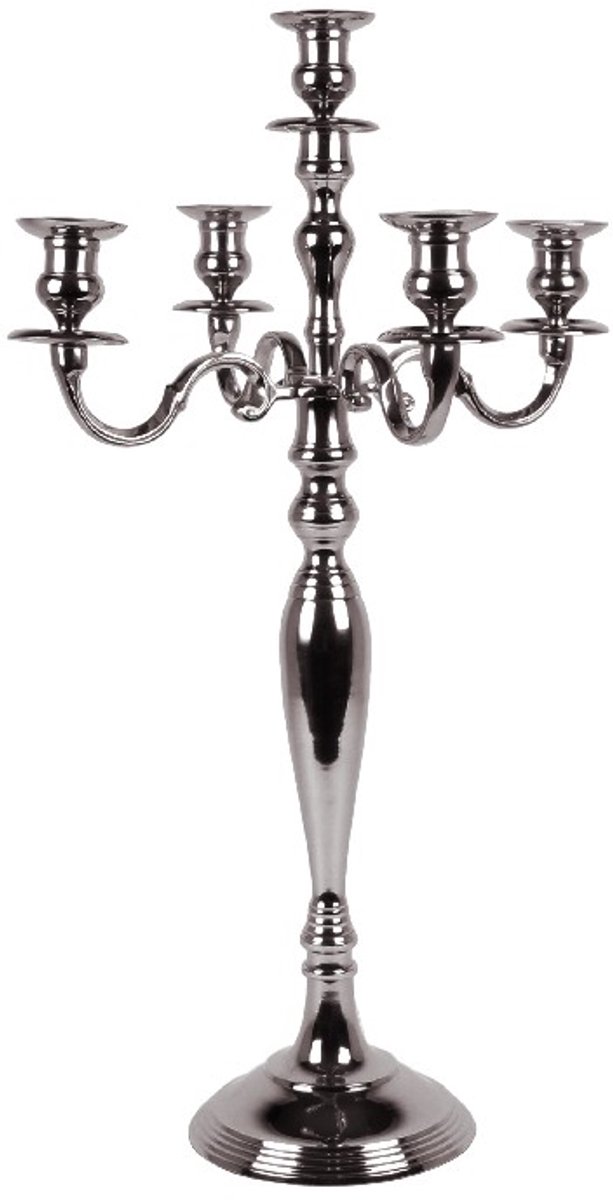 Baroque - Kandelaar - Kandelaar 5-Arms 80 cm - Zilver - Aluminium - 80x45x45 - Aluminium
