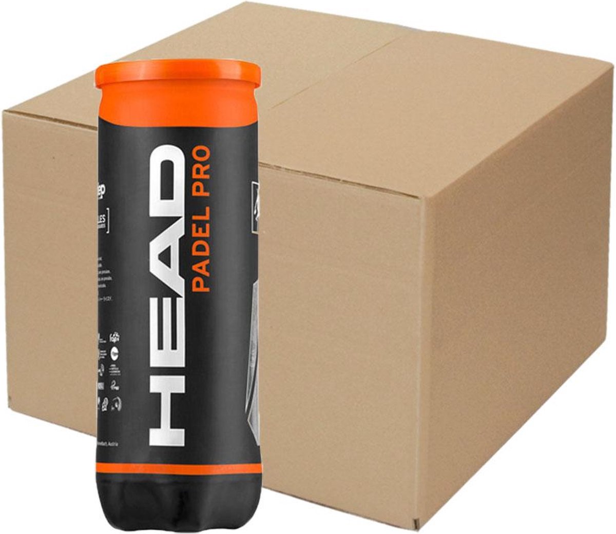 Carton 24 tubes de 3 balles Head Padel Pro