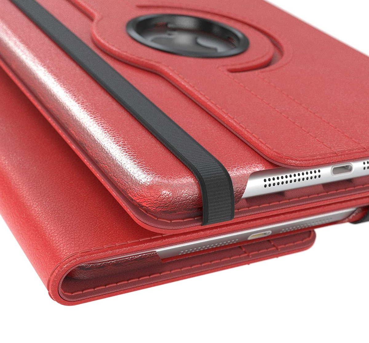 Coque Protection Intégrale Support (Rouge) pour Apple iPad 7 10.2