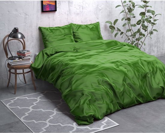 Sleeptime Beauty Skin Care Dekbedovertrek - Eenpersoons - 140x200/220 + 1 kussensloop 60x70 - Groen