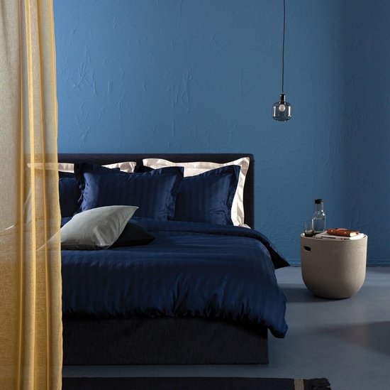 Damai Linea - Dekbedovertrek - 140x200/220 cm - Eenpersoons - Indigo + 1 kussensloop 60x70 van Damai — afbeelding 2