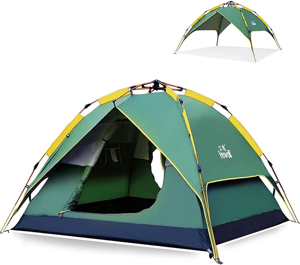Campingtent - Automatische Camping Pop-upTent - Waterdichtetent - 2-3 Personentent - Hydraulische Tent - Dubbellaags DomeTent - Grote Familie Tent - 180x200cm