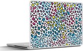 Laptop sticker - 12.3 inch - Panter - Regenboog - Patroon - 30x22cm - Laptopstickers - Laptop skin - Cover