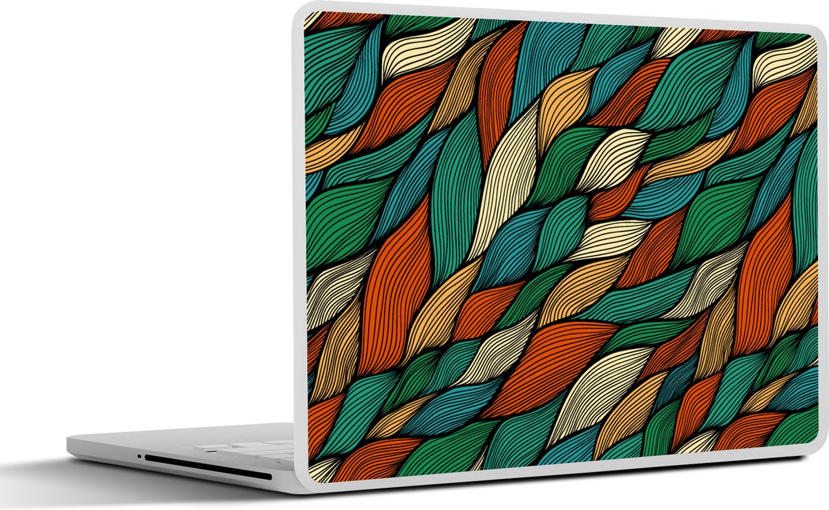 Laptop sticker - 11.6 inch - Line art - Herfst - Bohemian - Patronen - 30x21cm - Laptopstickers - Laptop skin - Cover