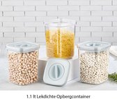 Organizers Opbergcontainer - Afsluitbaar en Luchtdicht Deksel - Medium 1,1 liter - Grijs en Transparant
