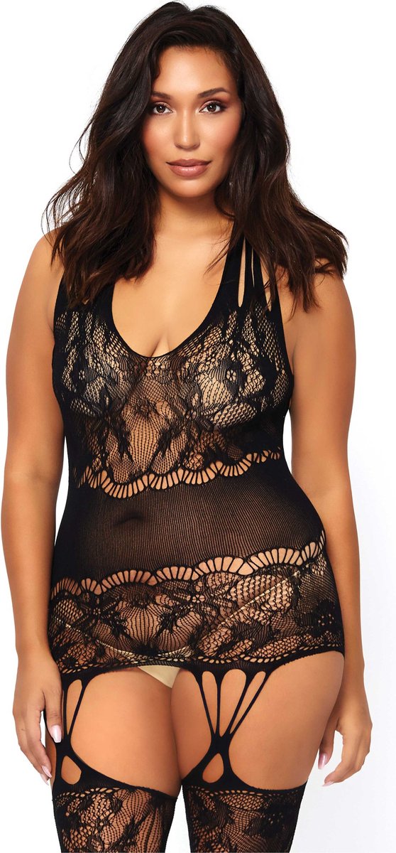 Seamless opaque bodystocking+