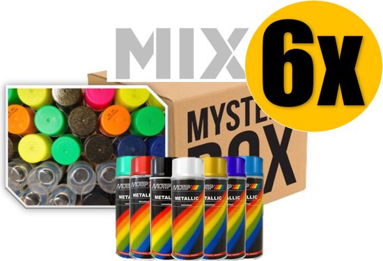 Spuitverf - Graffiti - Hobby - 6 Stuks -Surprise Mix kleur - Carnaval - verf - 400ml - Kwaliteit Spuitbussen - Verschillende Merken en Kleuren