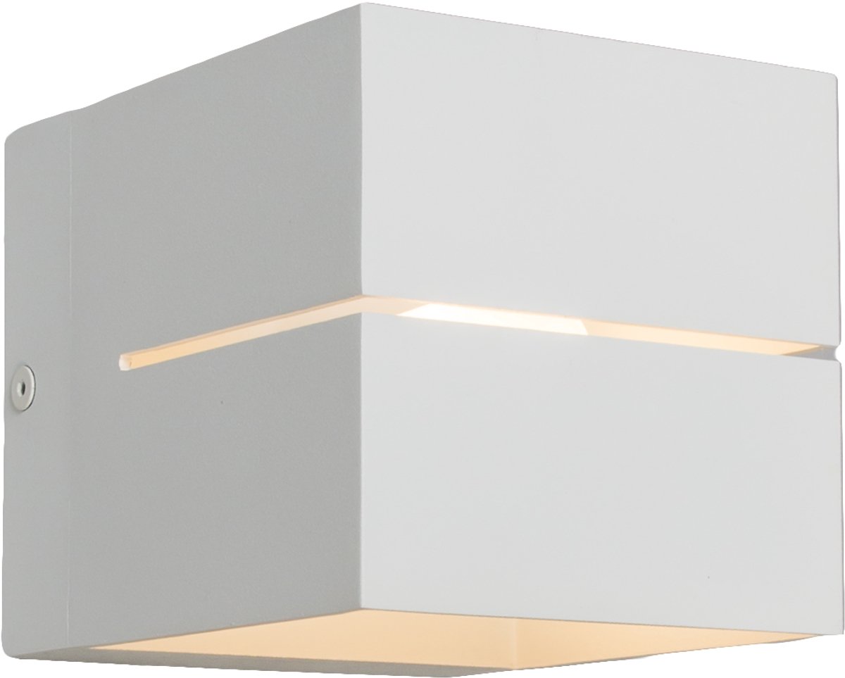 QAZQA Transfer 2 - Wandlamp - 1 Lichts - 9,7 cm - wit