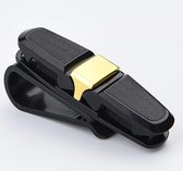 Zonnebril houder Auto -makkelijk & efficient - zonneklep- multifunctionele opberg-clip -Sunglas Visor - Zwart Goud