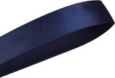 Satijn Lint 38mm (3,8cm) | Satijnlint | Marine Blauw (370) | Luxe Dubbelzijdige Kwaliteit | Cadeau Lint | Kerstlint | Rol van 22,85 Meter