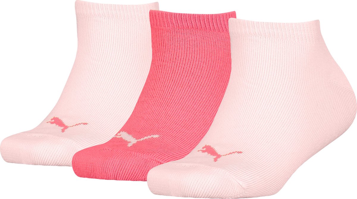 Puma Kids Invisible 3P Sokken-23 26 Roze