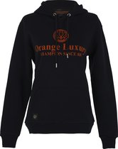 Orange Luxury Unisex Hoodie Navy Blue