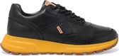 Greyder Lab - Sneaker GL-214-42 Zwart - Schoenmaat 45cm - Leer,Katoen,Duurzaam Heren Veterschoenen
