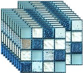 KIARA 20 x Tile Stickers, Self-Adhesive PVC Film, Heat-Resistant, Waterproof, Kitchen Tile Decoration, Wall Sticker, Mosaic Style (10 x 10 cm / 4 x 4 inches)