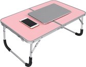 Bedtafels - Laptopstandaard - Laptoptafel - Schoottafel - Bedtafel - 61 x 43 x 27 cm - Roze