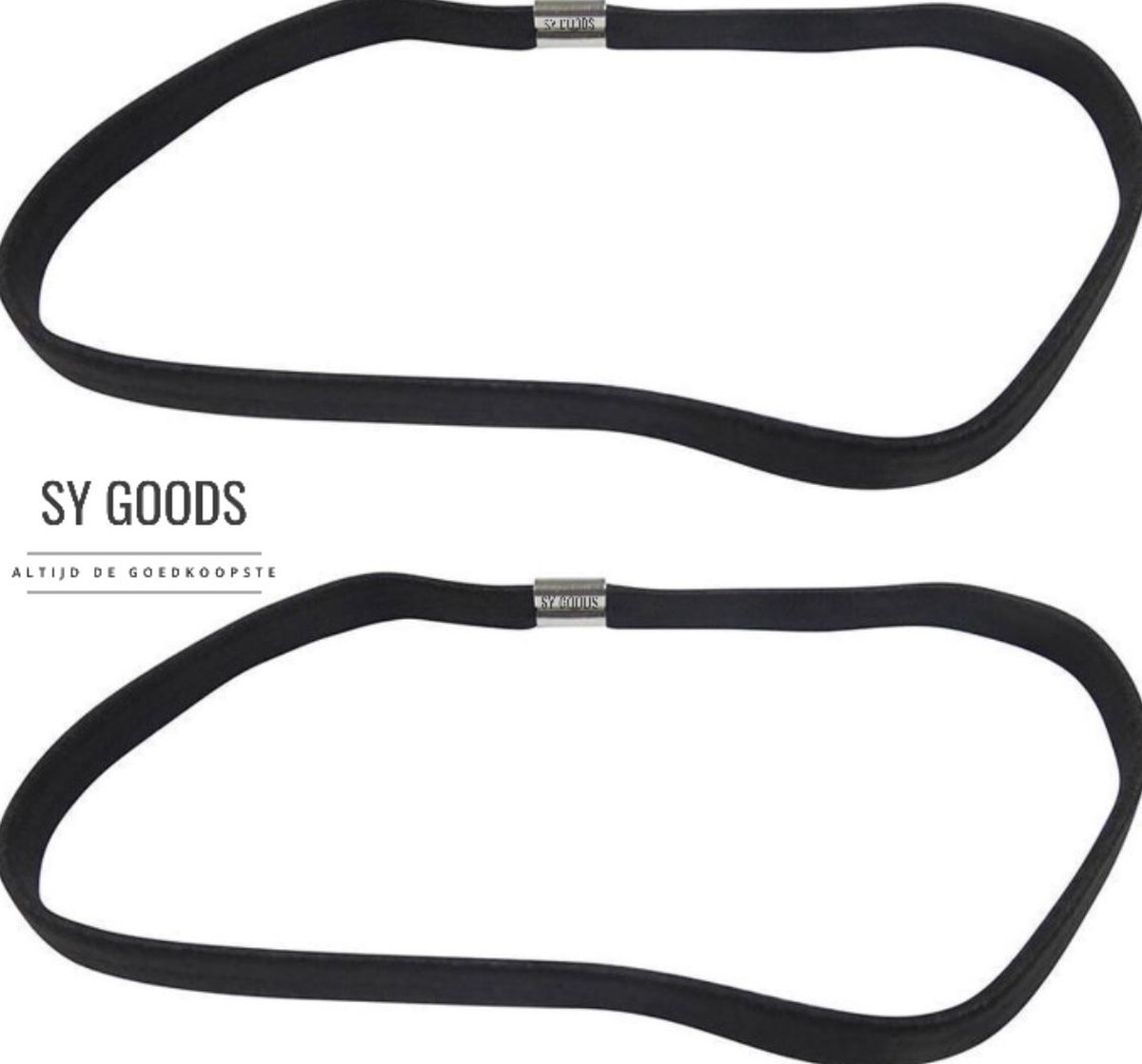 SY-Goods - Elastische Haarband / Hoofdband 1 cm Zwart | 2 Stuks