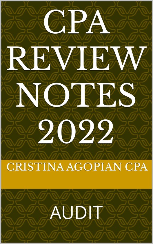 CPA Review Notes Audit Ebook Cristina Agopian Cpa Boeken Bol