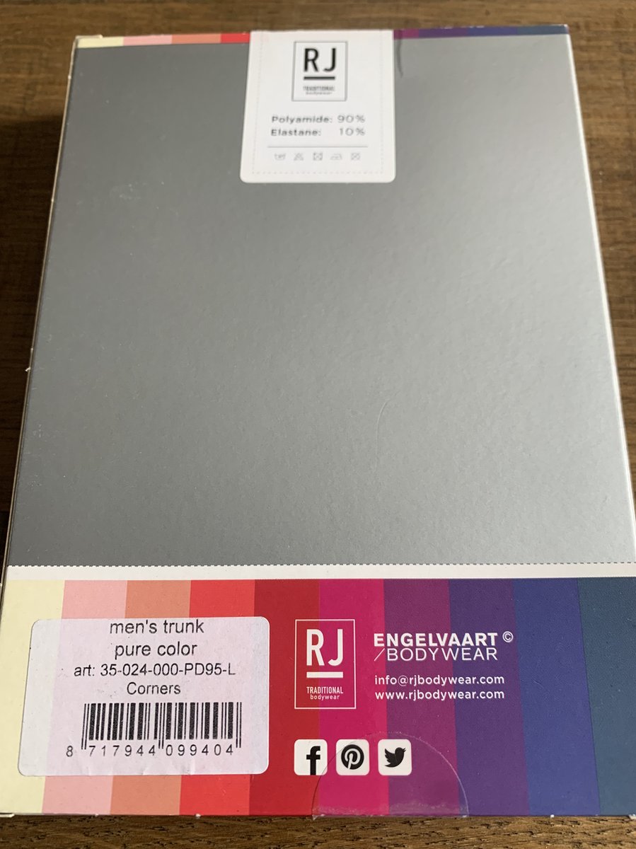 Rj Bodywear Pure Color Micro Corners Maat L