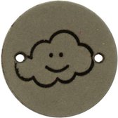 Leren Label wolk rond 2cm - Durable - 2 stuks