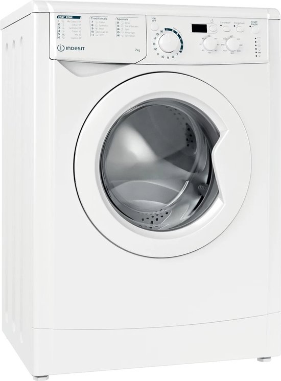 Indesit vrijstaande wasmachine: 7,0 kg - EWD 71452 W EU N