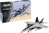 1:72 Revell 63834 F/A-18F Super Hornet Plane - Model Set Plastic Modelbouwpakket