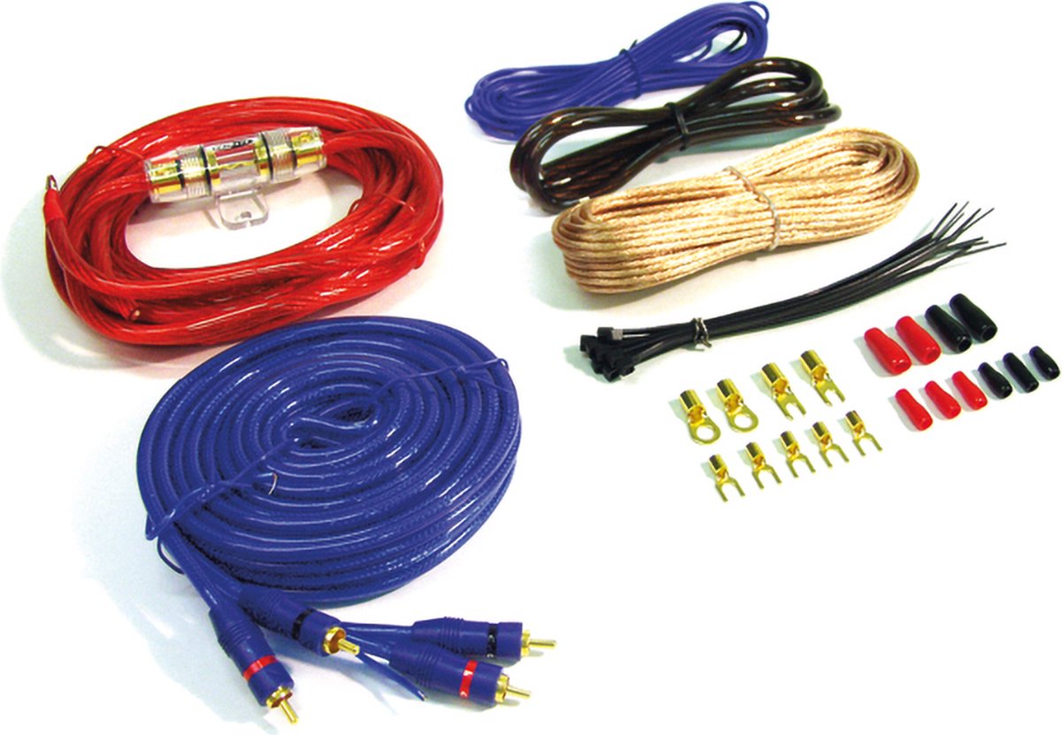 Caliber Audio Kabelset voor Auto Versterker - 10mm2 Kabels voor
