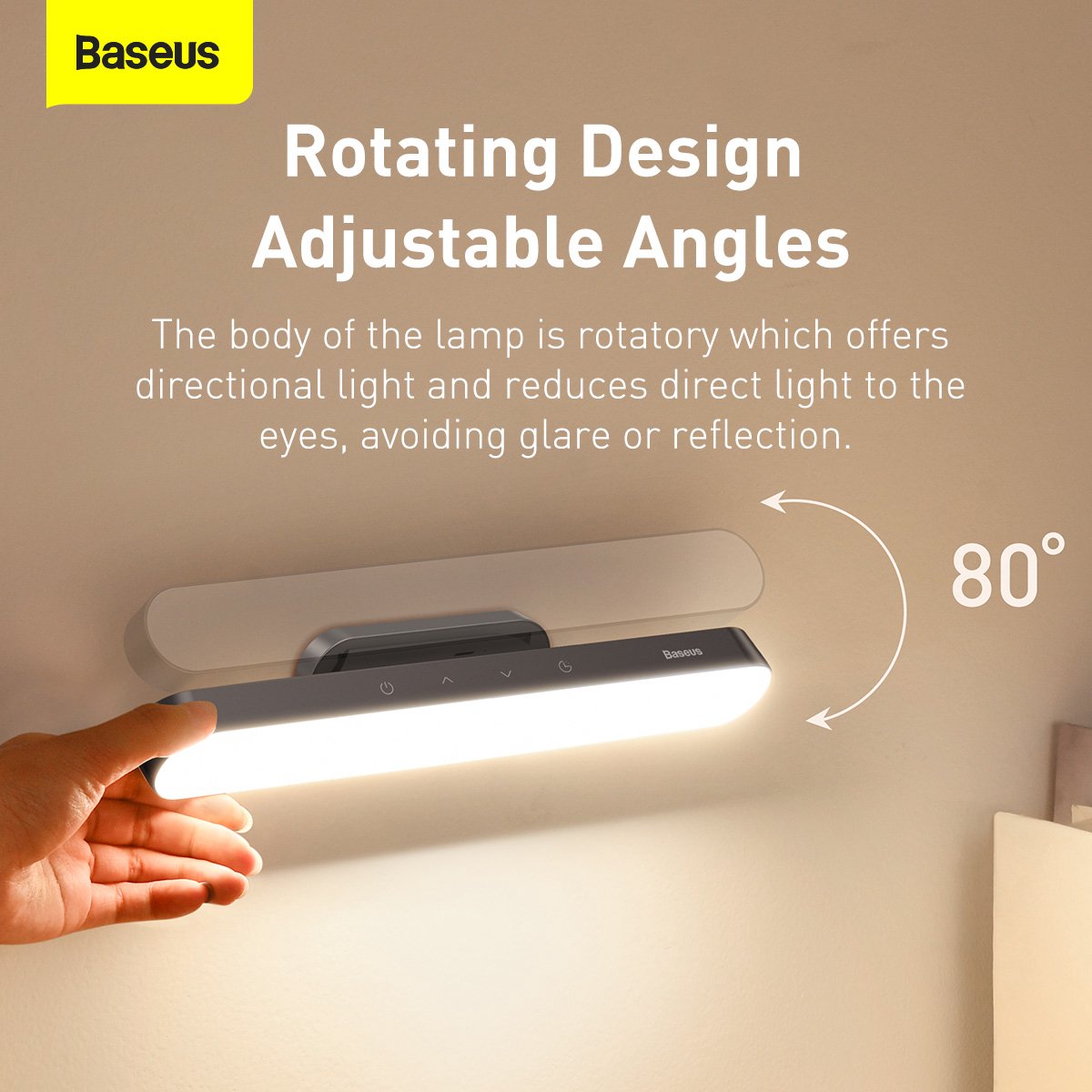 Baseus Draadloze Bureaulamp - Dimbaar & Magnetisch thumbnail 5