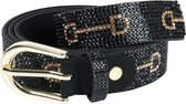 Harry's Horse Riem Denici Cavalli Gold - maat 100 - black/gold