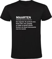 Maarten Heren t-shirt | jarig | verjaardagkado | verjaardag kado | grappig | cadeau | Zwart