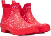 Joules lage regenlaarzen Rood met leopard print-42