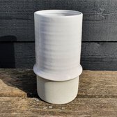 Vaas - wit - keramiek - Cilinder - waterdicht