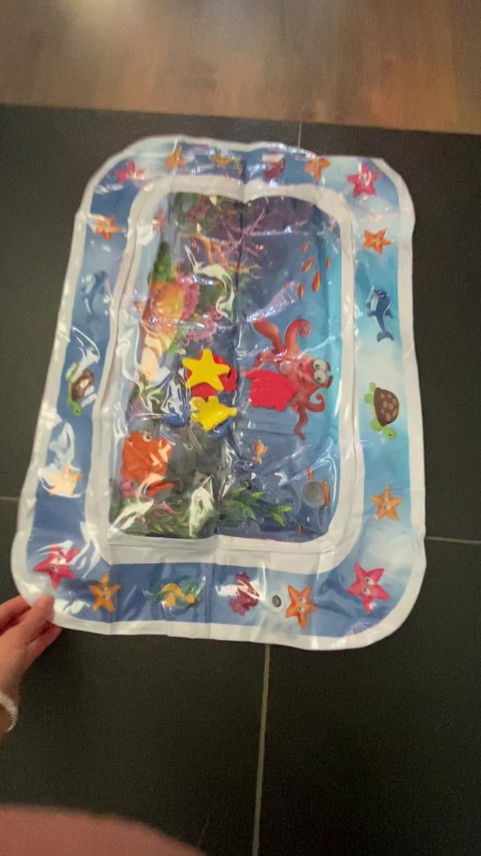 Mamboe Waterspeelmat XXL | 100 X 80 Cm | Watermat Baby | Dylan De Duiker Speelmat Speelkleed Baby Opblaasbaar Tummy Time Kraamcadeau