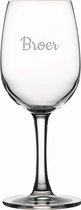 Gegraveerde witte wijnglas 26cl Broer