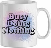 Busy doing nothing' paars| Cadeau| cadeau voor haar| cadeau voor hem | Beker 31 CL