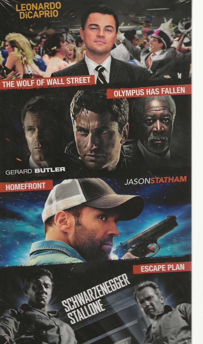 4 DVD ACTIE BOX OLYMPUS / HOMEFRONT / ESCAPE PLAN / WOLF