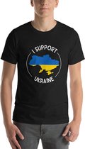 Oekraine Unisex t-shirt - Zwart - Oorlog - Vrede - Kiev - M