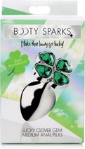 Lucky Clover Gem - Medium Anal Plug - Silver - Butt Plugs & Anal Dildos silver