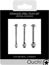 Urethral Sounding - Metal Plug Set - Urethral Toys silver